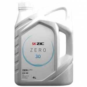 Масло моторное ZIC ZERO 30 0w30, синтетическое, API SN, ACEA C3, универсальное, 4л, арт. 162676