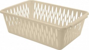 "Keeplex" Корзина для хранения "Light" M 30х19,5х9,5см, цв.белое облако/бежевый