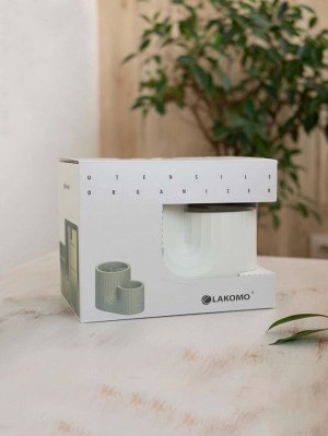 "Clean" Подставка для столовых приборов цв.белый 21x13,5x15см