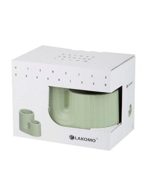 "Clean" Подставка для столовых приборов цв.зеленый 21x13,5x15см