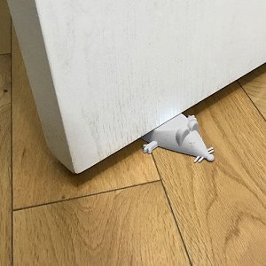 Стоппер для двери "Мышка" 9,5x7,5x2,5cм, цв.белый