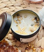 Свеча &quot;Морская соль, эвкалипт, сандал&quot;  2 фитиля хлопок