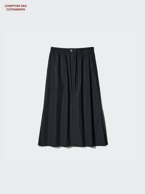 UNIQLO x Comptoir des Cotonniers - хлопковая длинная юбка - 09 BLACK