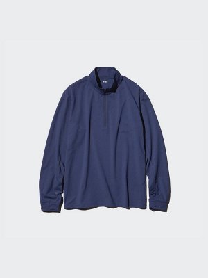 UNIQLO - кофта-полузамок с функцией Dry EX - 67 BLUE