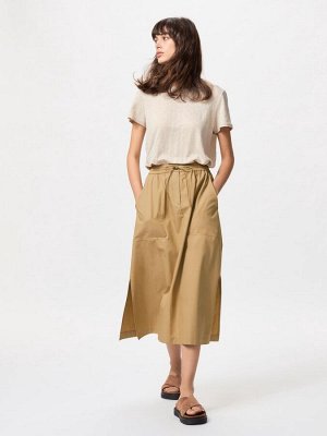 UNIQLO x Comptoir des Cotonniers - хлопковая длинная юбка - 09 BLACK