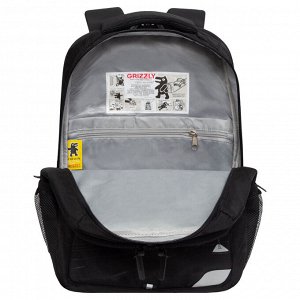 Рюкзак молодежный GRIZZLY с карманом для ноутбука 15", анатомической спинкой, для мальчика, мужской
