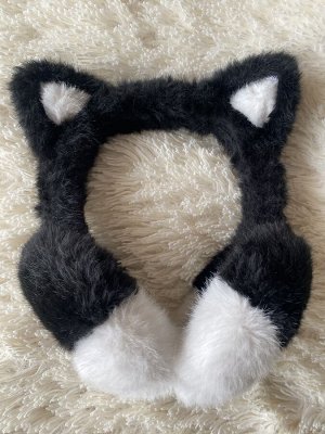 Меховые наушники Кошка