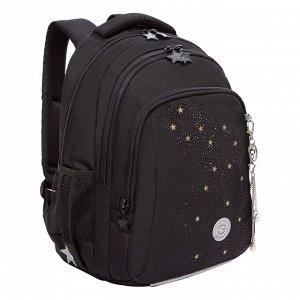 Рюкзак школьный GRIZZLY с карманом для ноутбука 13", анатомической спинкой, тремя отделениями, для девочки