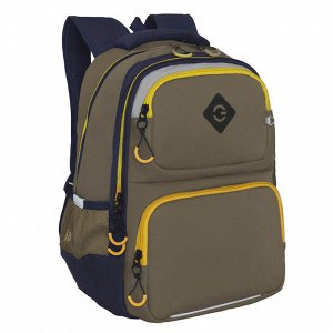 Рюкзак школьный GRIZZLY с карманом для ноутбука 13", анатомической спинкой, для мальчика