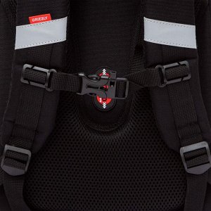 Ранец школьный формованный GRIZZLY с анатомической спинкой на ножках, для мальчика