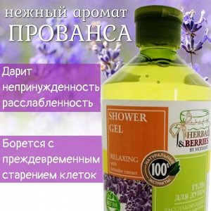 HERBAL & BERRIES Гель для душа РАССЛАБЛЯЮЩИЙ с ЛАВАНДОЙ 500мл