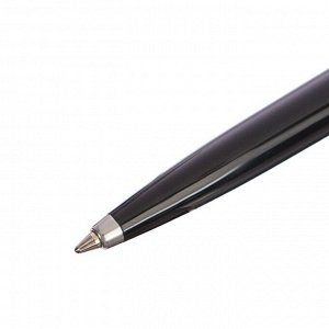 Ручка шариковая Parker Jotter K60 Black M, корпус из нержавеющей стали, синие чернила