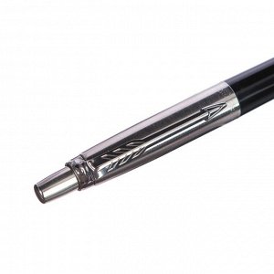 Ручка шариковая Parker Jotter K60 Black M, корпус из нержавеющей стали, синие чернила