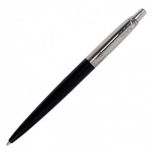 Ручка шариковая Parker Jotter Core Bond Street Black CT M, корпус из нержавеющей стали, чёрный глянцевый/ хром, чёрные чернила (1953184)