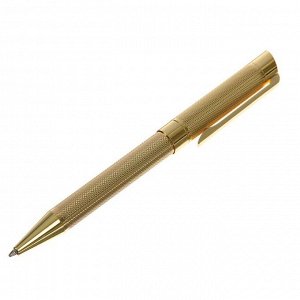 Calligrata Ручка подарочная, шариковая, в кожзам футляре, поворотная, VIP корпус, золотистый корпус