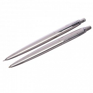 Набор Parker Jotter Core KB61 Stainless Steel CT, ручка шариковая, корпус из нержавеющей стали + карандаш механический 0.5 мм