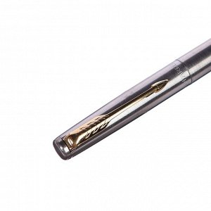 Ручка перьевая Parker Jotter Core F691 Stainless Steel GT M, корпус из нержавеющей стали