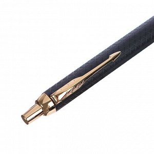 Ручка шариковая Parker IM Premium K323 Black GT M, корпус из нержавеющей стали, синие чернила (1931667)