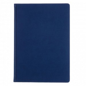 Ежедневник недатированный А4, 136 листов Velvet soft-touch, обложка ПВХ, ляссе, синий