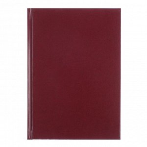 Ежедневник недатированный А5+, 136 листов Ideal new, бумвинил, блок 70 г/м2, бордовый