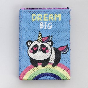 Art Fox Блокнот с пайетками DREAM BIG, формат А6 , 78 листов