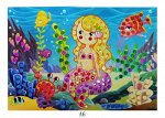 Аппликация круглыми стразами и EVA «Русалочка»