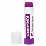 Клей-карандаш 15г BRAUBERG с цветным индикатором PVP 220874