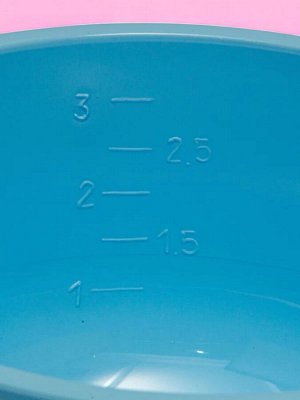 НАБОР ЧАШ 3 ШТ. С МЕРНОЙ ШКАЛОЙ И СЛИВОМ (2л, 2,75л, 3,75л) 250*230*135 (голубой)