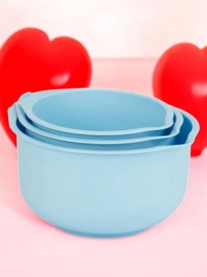 НАБОР ЧАШ 3 ШТ. С МЕРНОЙ ШКАЛОЙ И СЛИВОМ (2л, 2,75л, 3,75л) 250*230*135 (голубой)