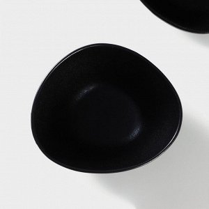 Салатник Magistro Carbon, 300 мл, 12x10.5 см, фарфор, чёрный