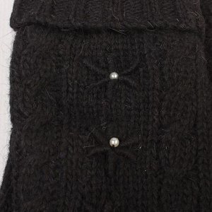 Варежки женские "Далия", размер 18 (р-р произв. 9), цвет чёрный