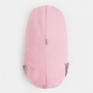 Шлем-капор зимний для девочки, цвет розовый, размер 50-52