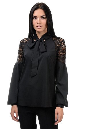Блуза «Грейс», р-ры S-ХL, арт.397 черный