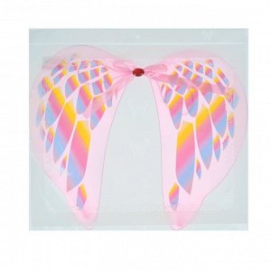 Карнавальные крылья «Ангел», для детей, с узорами, цвет розовый