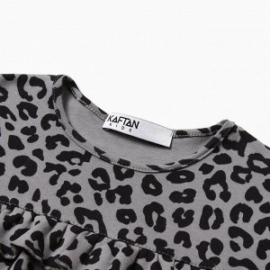 Платье детское с рюшами KAFTAN Trendy grey 28 (86-92)