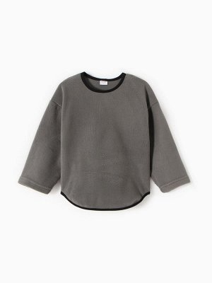 Свитшот флисовый детский MINAKU: Fleece Soft, графит, рост