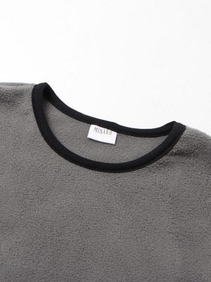 Свитшот флисовый детский MINAKU: Fleece Soft, графит, рост