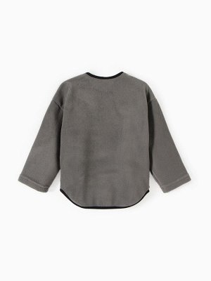 Свитшот флисовый детский MINAKU: Fleece Soft, графит, рост