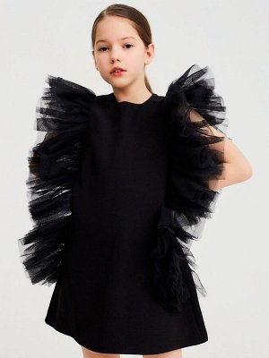 Платье нарядное детское MINAKU: PartyDress цвет чёрный, рост 140