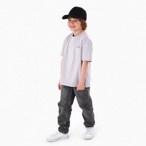 Кепка детская для мальчика 01, чёрная, р-р 52-54, 5-7 лет