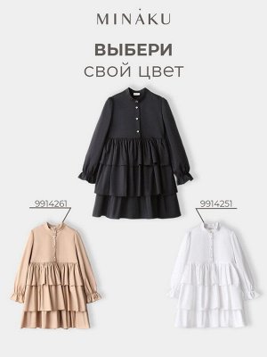 Платье для девочки MINAKU цвет чёрный.