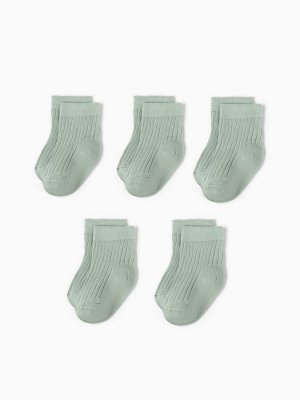 Носки детские Крошка Я BASIC LINE, набор 5 пар, оливковый