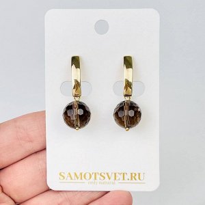 Серьги из камня Раухтопаз