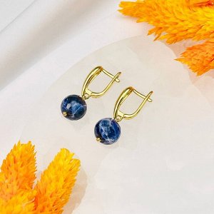 Серьги из камня Содалит