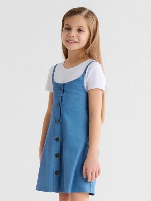 Сарафан для девочки MINAKU: Jeans collection, цвет голубой.