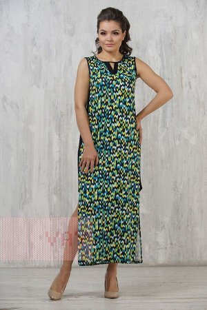 Платье женское 3314 30-1064-3/001 палитра зеленый/черный