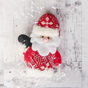 Мягкая игрушка "Дед мороз с узорами - длинные ножки" 8,5*35 см красный