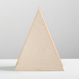 Коробка-ёлка деревянная «С Новым годом», 25 * 20 * 6 см