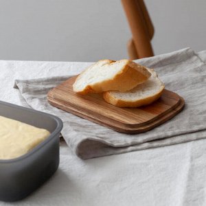 Масленка 16,5х11,5х6см цв.молочно-белый