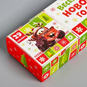 Подарочная коробка «С Новым Годом!», Тачки, 27,2 х 9,4 х 4,8 см